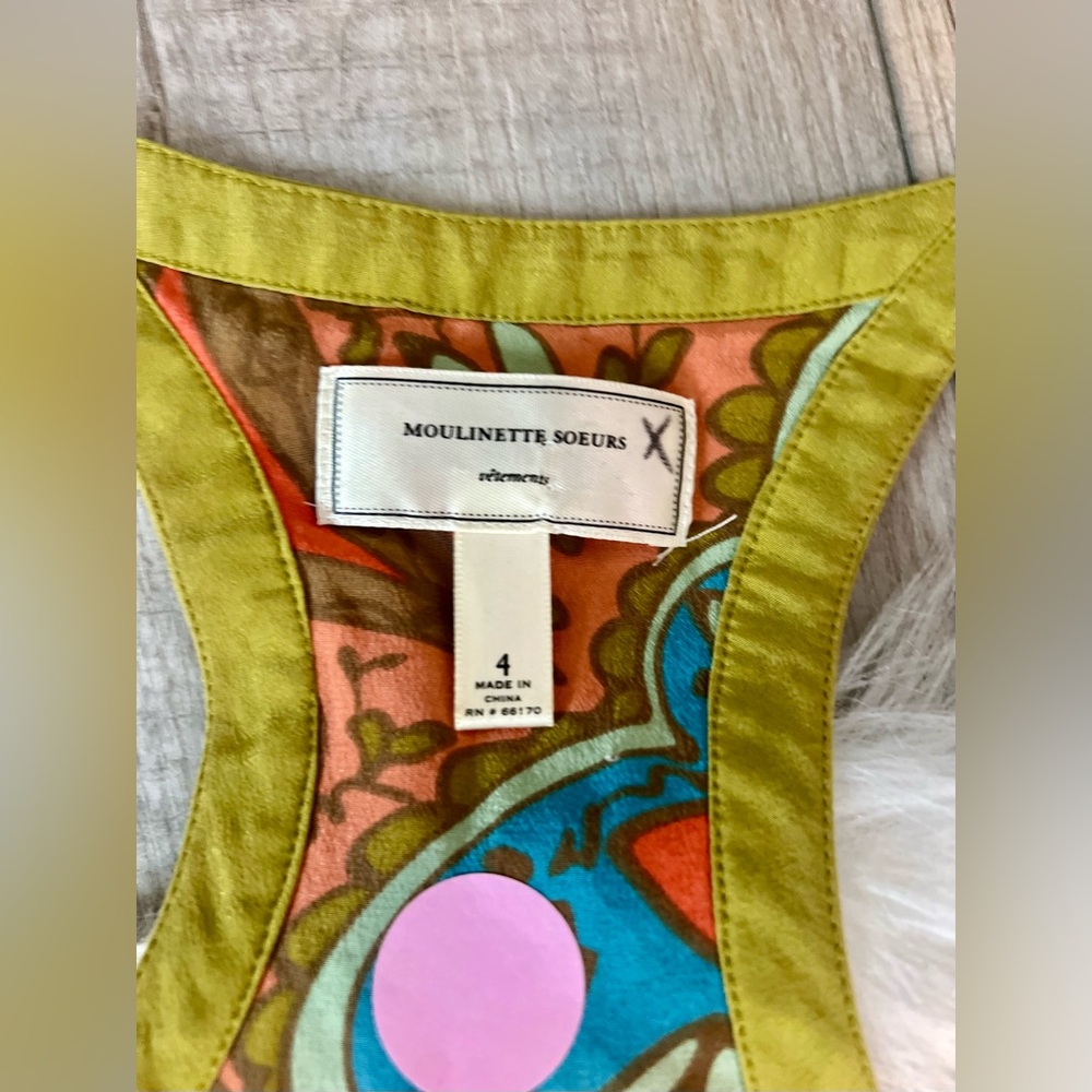 ANTHROPOLOGIE | Bright Paisley Boho Midi Sundress Dress Pockets! (4) - Picture 4 of 8